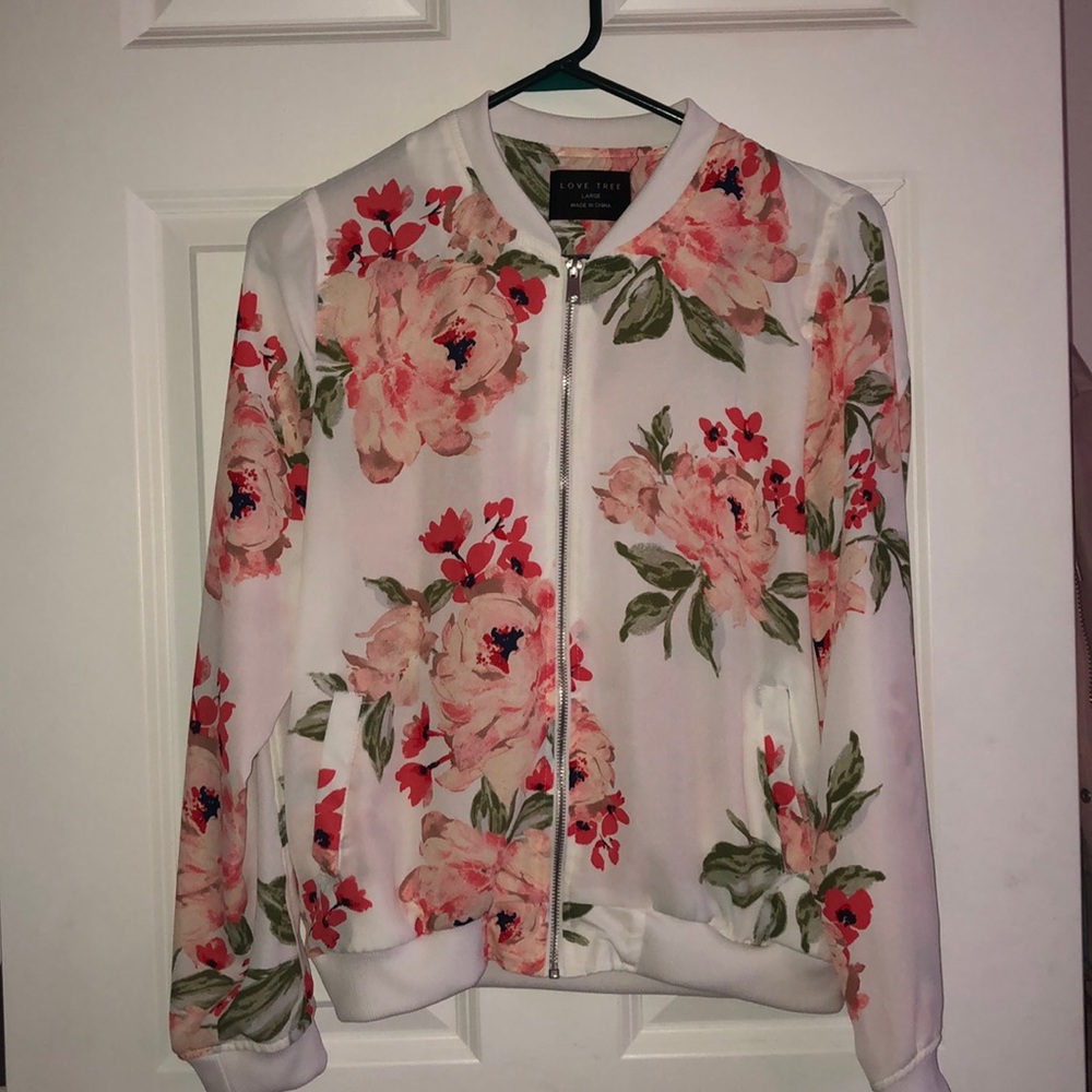 Floral Summer Jacket (Size L fits like M)
